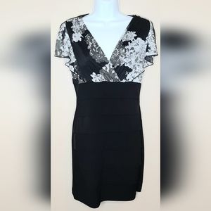 Enfocus Studio dress size 8, black and white. A5111422